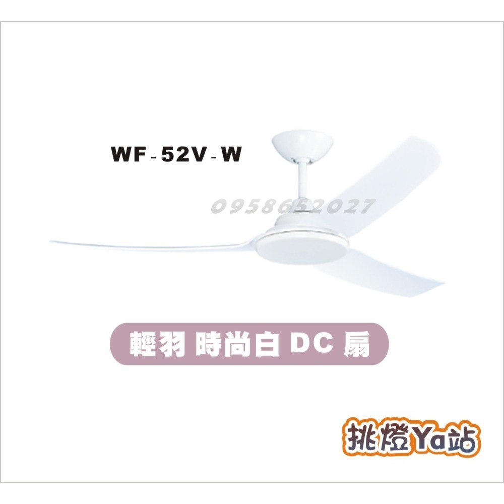 [挑燈Ya站] 楓光吊扇-輕羽系列-52吋-DC扇 / 貴族黑 / 時尚白-細節圖3