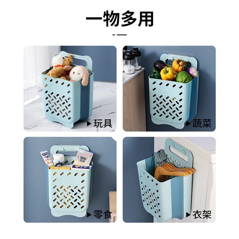 【贈高配掛勾】髒衣籃 衣物收納 折疊洗衣籃 大號洗衣籃 摺疊洗衣籃 浴室收納 壁掛洗衣籃 分類洗衣籃 洗衣籃架 收納箱-細節圖9