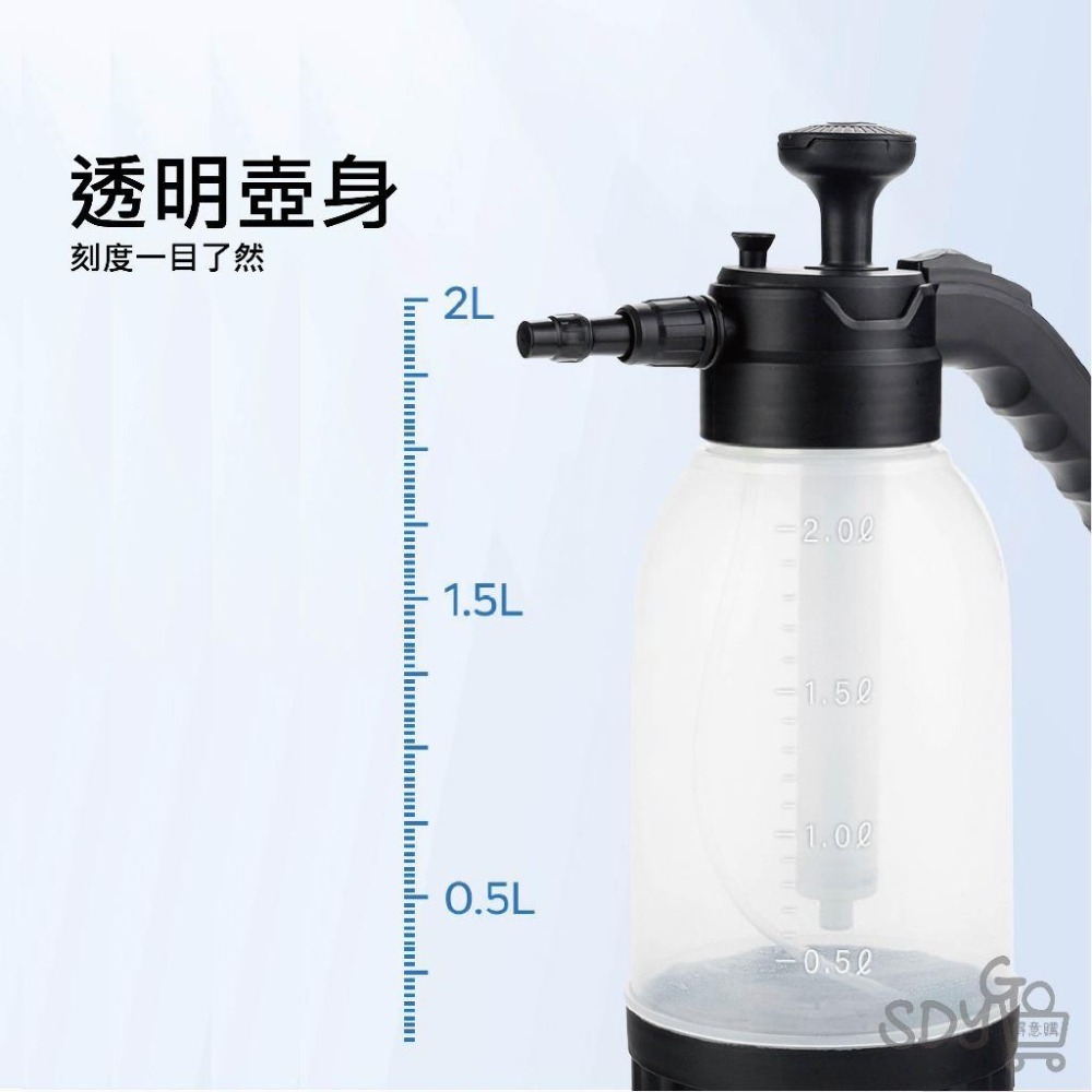【台灣現貨 快速發貨】泡沫噴壺 2L 洗車噴壺 洗車泡沫 氣壓式 高壓噴壺 多功能噴壺 泡沫噴壺 噴水壺 大容量-細節圖2