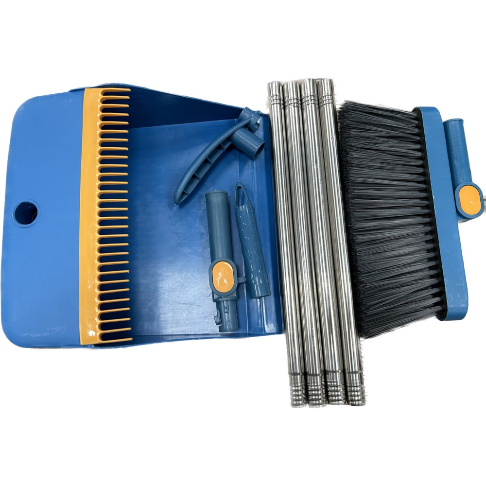 【台灣現貨 快速發貨】站立掃把組 可折疊收納掃把組 掃除工具-細節圖6