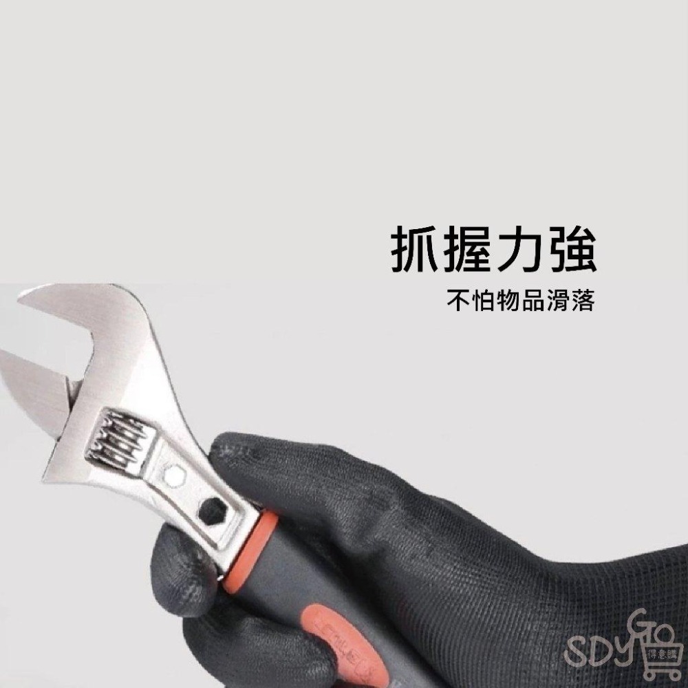 黑膠止滑透氣手套 12雙/包 耐撕拉 透氣 PU手套 工作手套 掌心塗佈 沾膠手套 防滑手套 止滑手套 丁腈-細節圖2