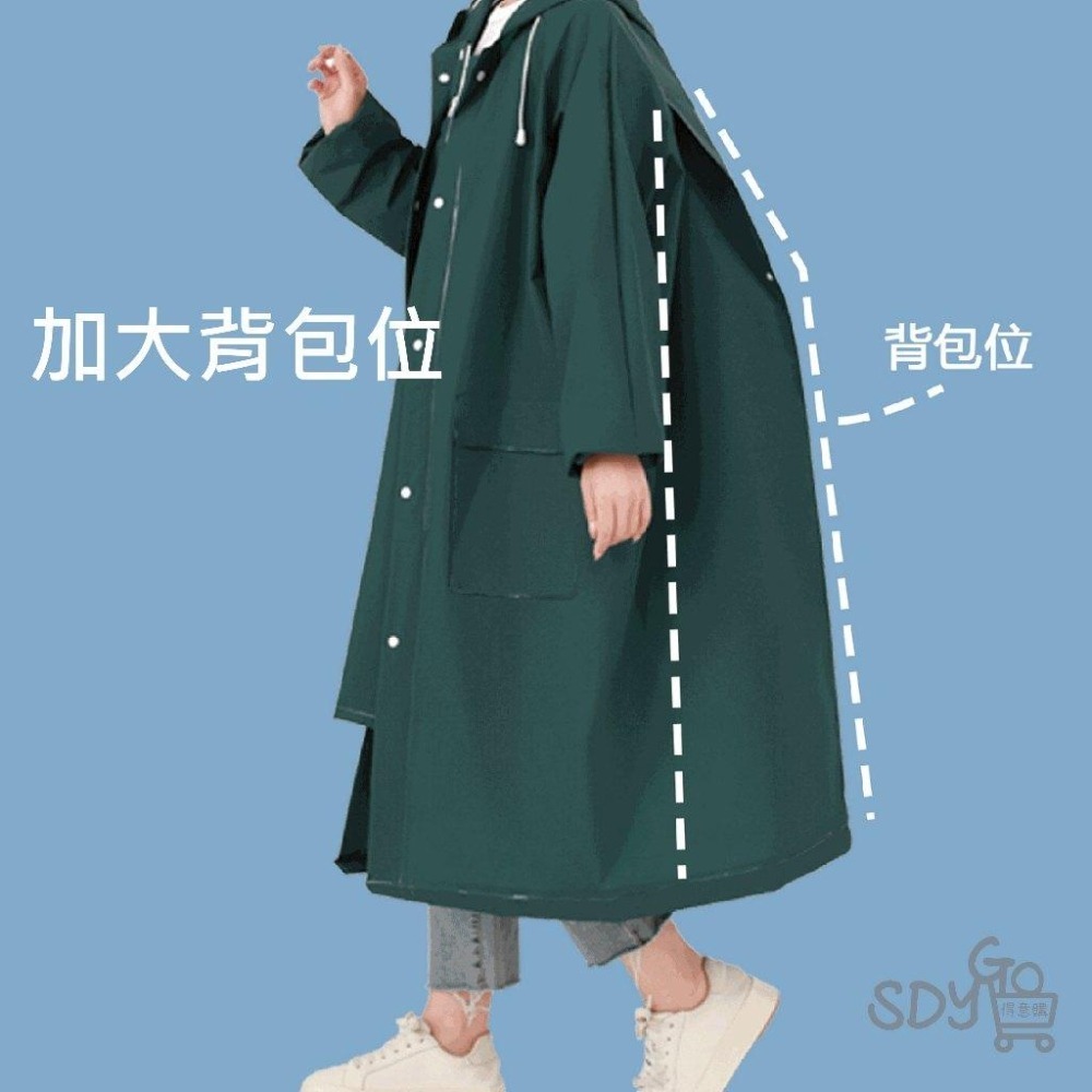 【台灣現貨 免運】風衣雨衣 雙層防水 雙口袋 雙帽檐 機車雨衣 摩托車雨衣 側開雨衣 斜開式雨衣 輕便雨衣-細節圖4