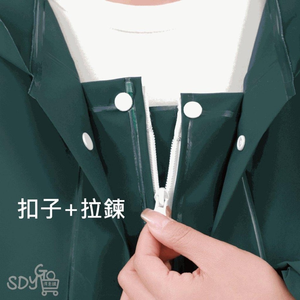 【台灣現貨 免運】風衣雨衣 雙層防水 雙口袋 雙帽檐 機車雨衣 摩托車雨衣 側開雨衣 斜開式雨衣 輕便雨衣-細節圖6