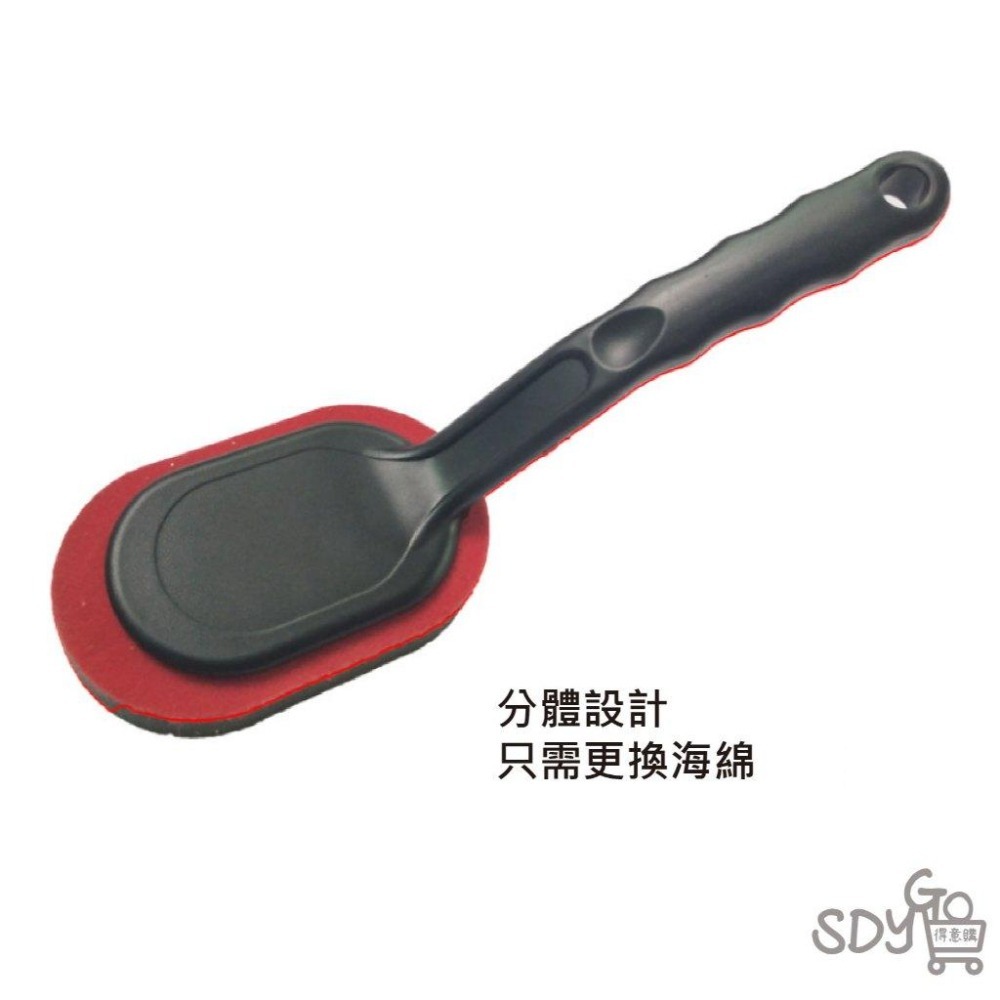 【台灣現貨 快速發貨】輪胎上蠟綿 輪胎刷 可換海綿 加固手柄 高密度海綿 洗車專用 汽車美容 海綿 洗車工具 洗車海綿-細節圖2