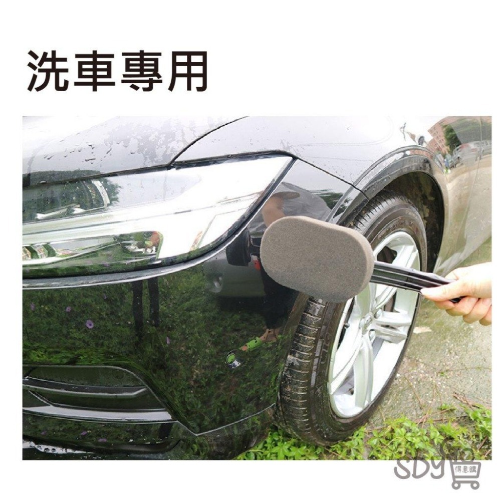 【台灣現貨 快速發貨】輪胎上蠟綿 輪胎刷 可換海綿 加固手柄 高密度海綿 洗車專用 汽車美容 海綿 洗車工具 洗車海綿-細節圖5