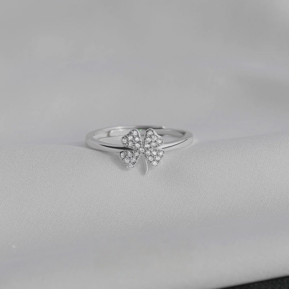 Like.acc❤️ 現貨 925純銀幸運草戒指P095-細節圖3