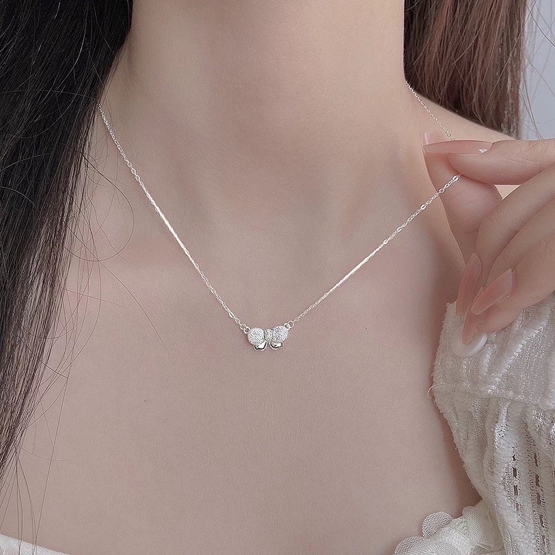 Like.acc❤️ 現貨 925純銀蝴蝶結🎀項鏈 鎖骨鍊P188-細節圖2