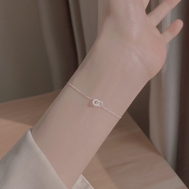 Like.acc❤️ 現貨 925純銀環環緊扣手鏈P252-細節圖2