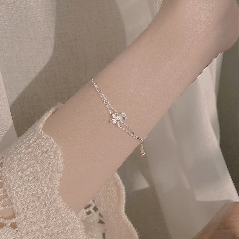 Like.acc❤️ 現貨 925純銀個性花朵🌼手鏈P281-細節圖2