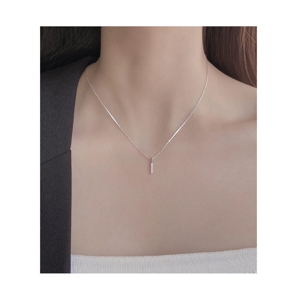 Like.acc❤️現貨925純銀一字項鏈 鎖骨鍊P289-細節圖2