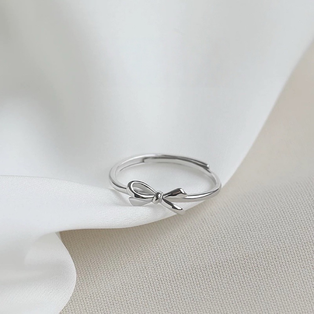 Like.acc❤️ 現貨 925純銀蝴蝶結🎀戒指P554-細節圖3