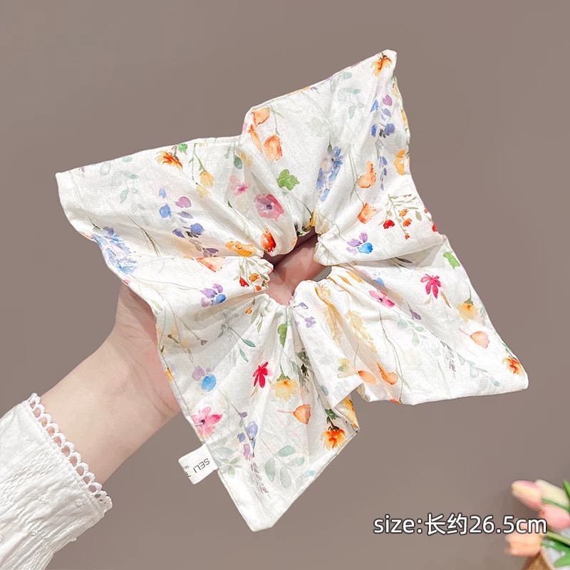 Like.acc 現貨 復古碎花方巾大腸圈H173-細節圖3