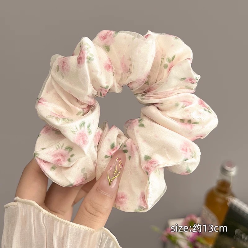 Like.acc 現貨 碎花網紗大腸髮圈H255-細節圖6