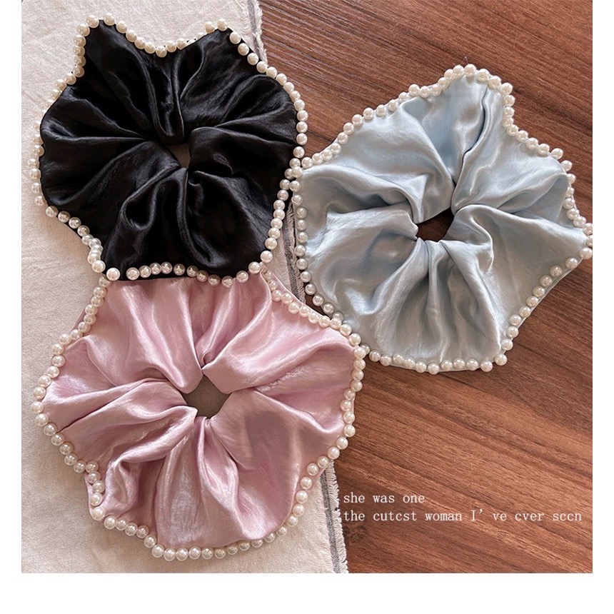 Like.acc 現貨 韓版氣質珍珠大腸髮圈H268-細節圖4