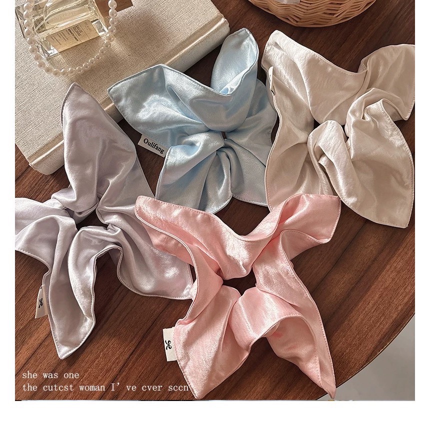 Like.acc 現貨 冰淇淋緞面方巾髮圈H342-細節圖2