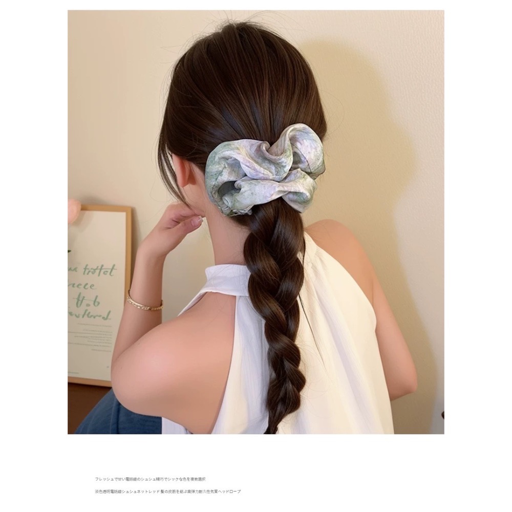 Like.acc 現貨 油墨暈染緞面大腸髮圈H398-細節圖3