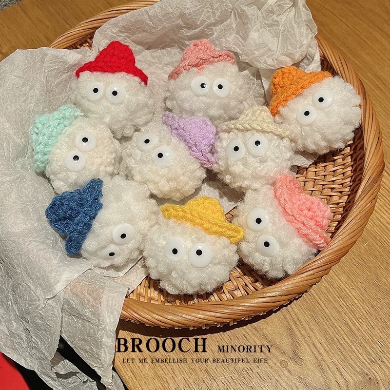 Like.acc 現貨 黑/白煤球精靈別針D593-規格圖3