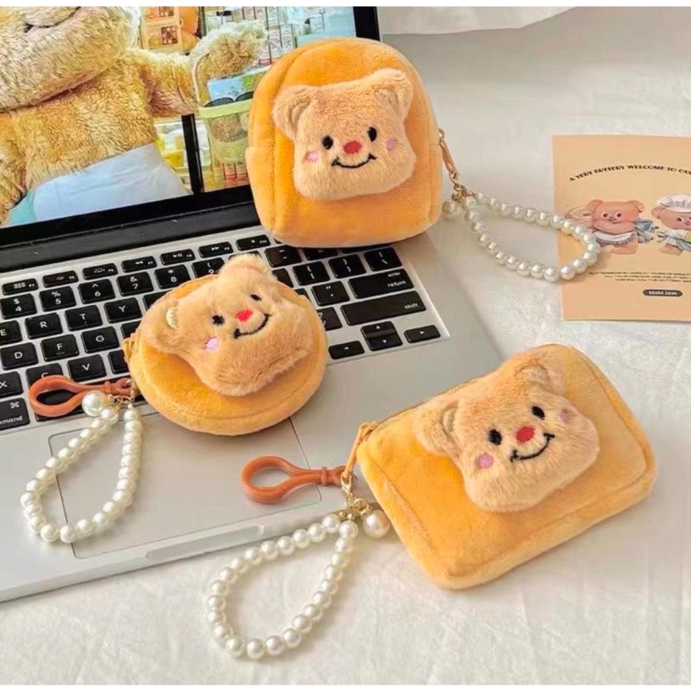 Like.acc 現貨 可愛小熊珍珠零錢包B630-細節圖2