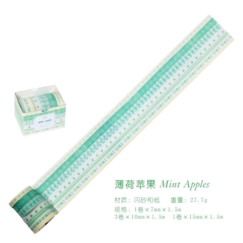 Like.acc 現貨 漫遊費爾島閃砂和紙膠帶W671-規格圖5