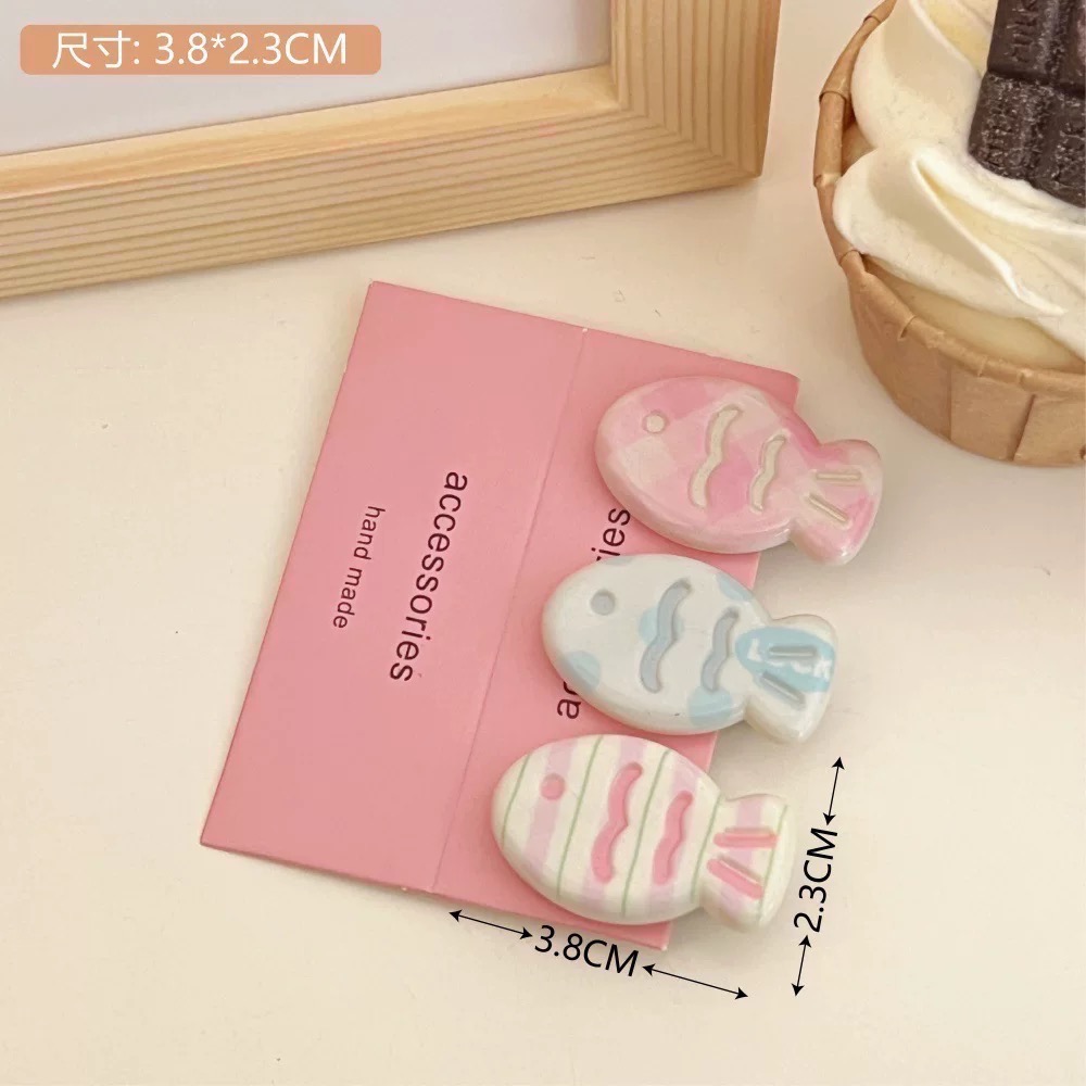 Like.acc 現貨 可愛鯛魚燒髮夾一組3入H676-細節圖2
