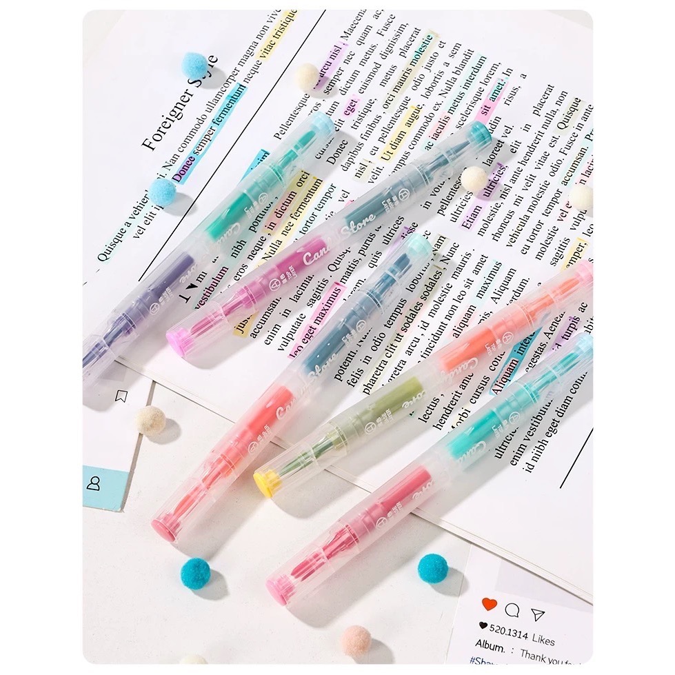 Like.acc 現貨 雙頭疊色螢光筆標記重點W815-細節圖3