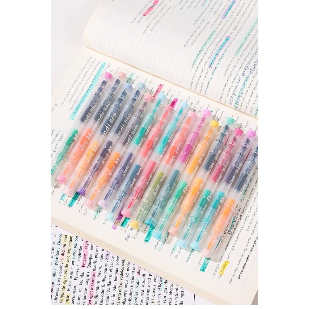 Like.acc 現貨 雙頭疊色螢光筆標記重點W815-細節圖5