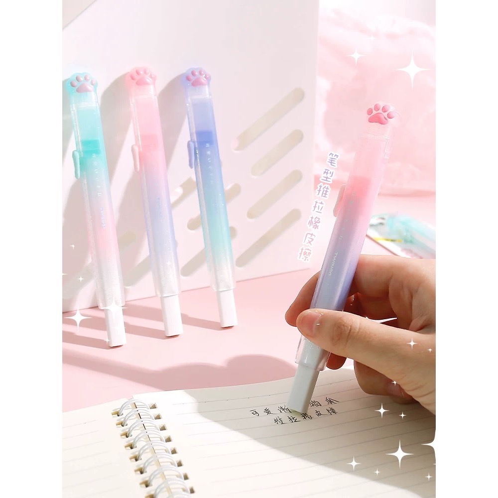 Like.acc 現貨 元氣喵喵推拉式橡皮擦W825-細節圖3