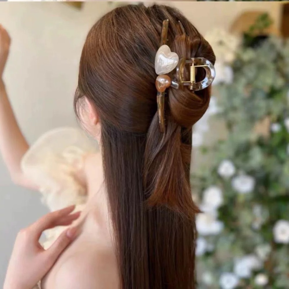 Like.acc 現貨 拼色愛心抓夾鯊魚夾H850-細節圖2