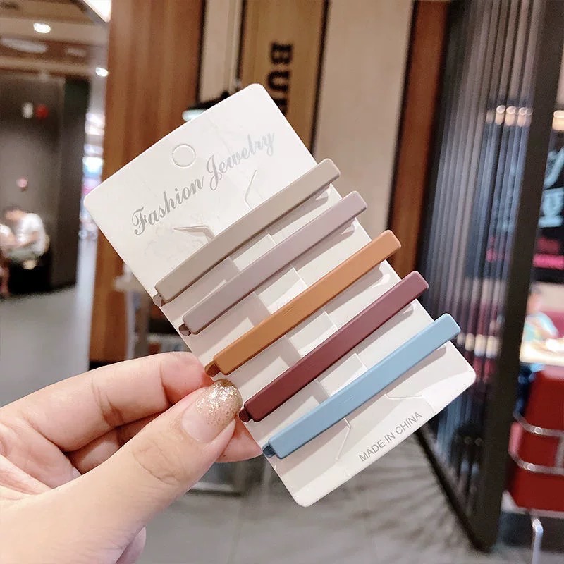 Like.acc 現貨 簡約一字夾瀏海夾1組5個H568-規格圖1