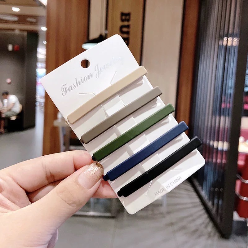 Like.acc 現貨 簡約一字夾瀏海夾1組5個H568-規格圖1