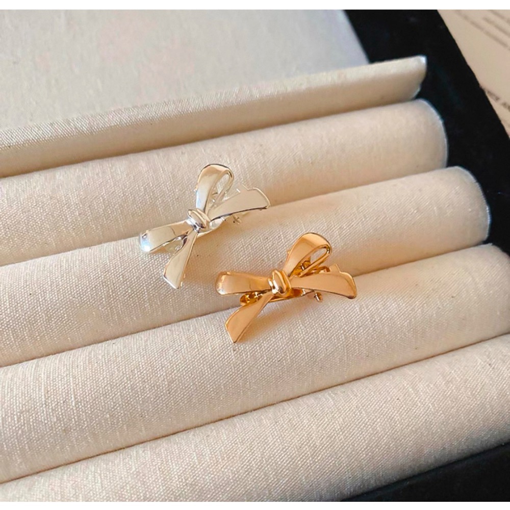 Like.acc 現貨 冷淡甜酷風蝴蝶結🎀小髮夾 瀏海夾 側邊夾H579-細節圖3