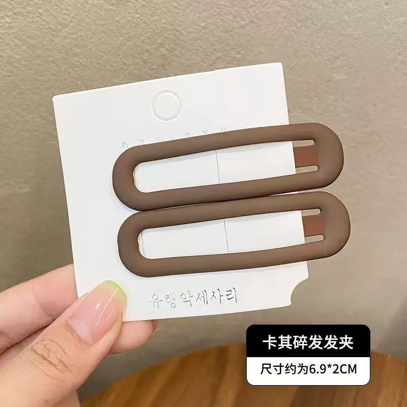 Like.acc 現貨 磨砂無痕瀏海髮夾/1組2個H588-規格圖4