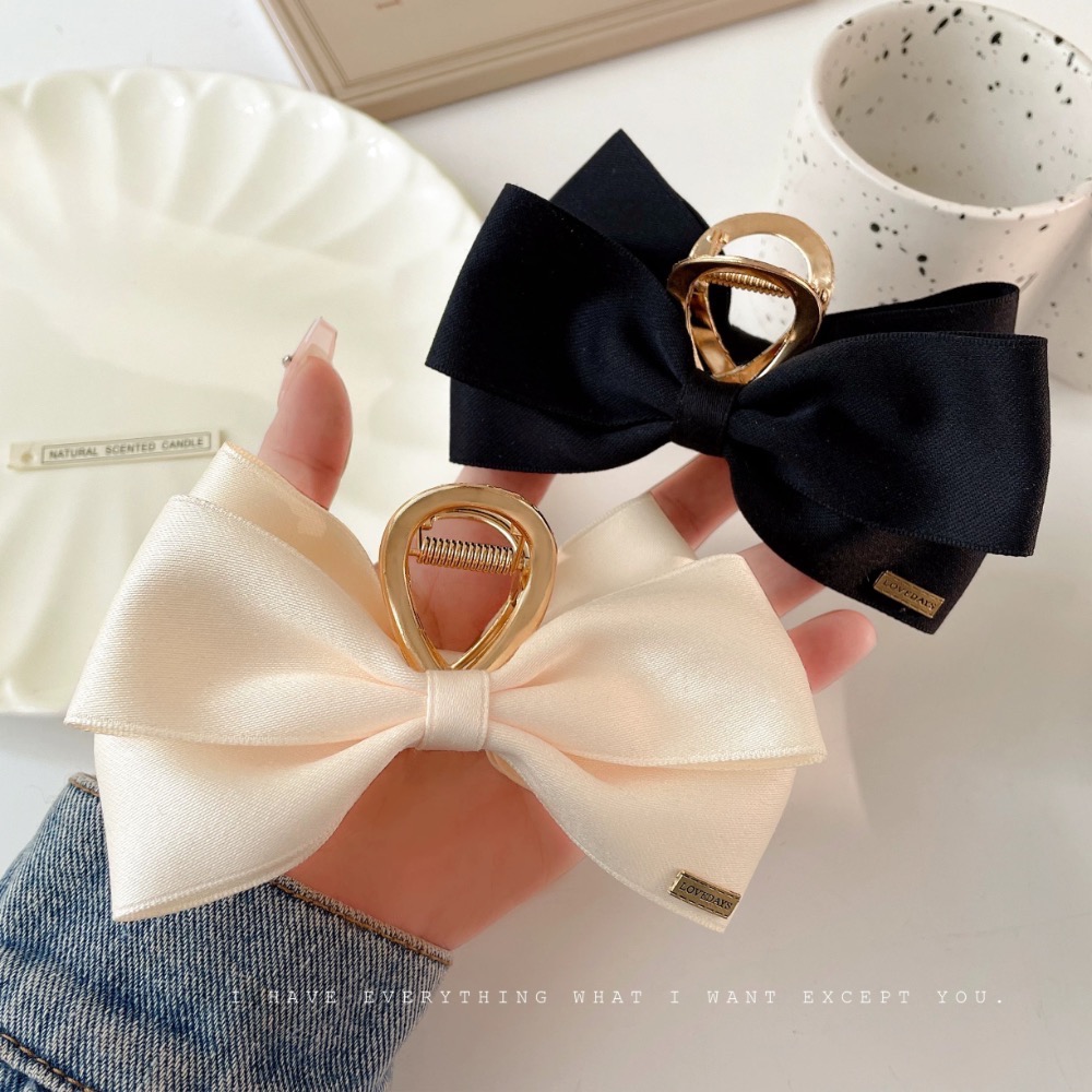 Like.acc 現貨 韓系高級感蝴蝶結🎀抓夾 鯊魚夾H593-細節圖2
