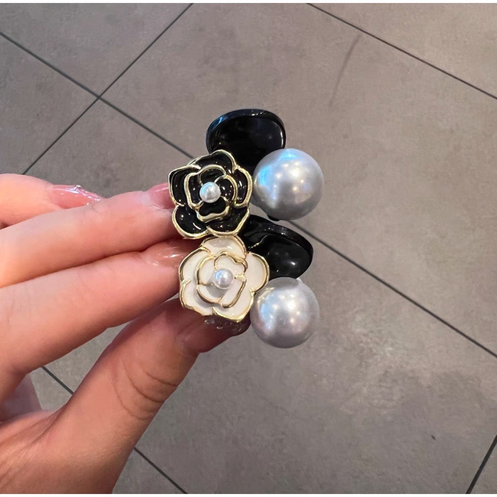 Like.acc 現貨慵懶珍珠山茶花小抓夾瀏海夾1個H612-細節圖3