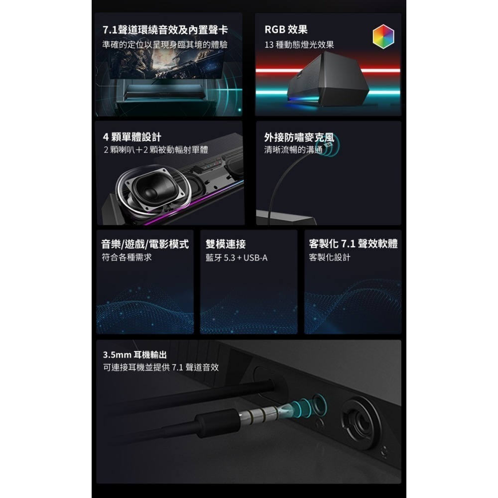 EDIFIER G1500 BAR迷你聲霸藍牙喇叭-細節圖2