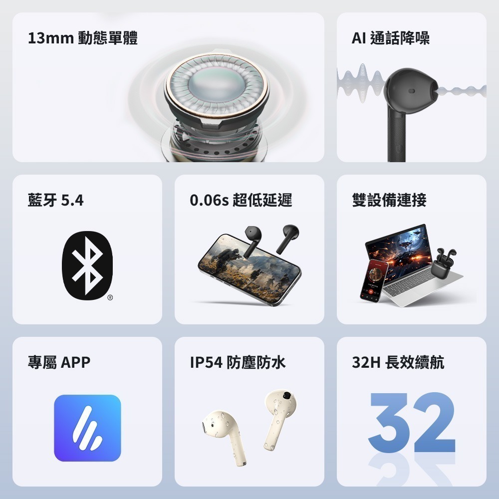 EDIFIER W200T 真無線藍牙耳機-細節圖2