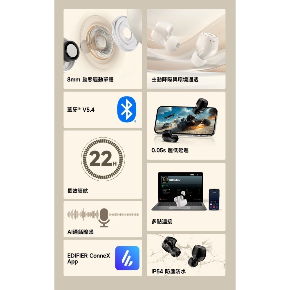 EDIFIER X3 Pro 主動降噪真無線耳機-細節圖2