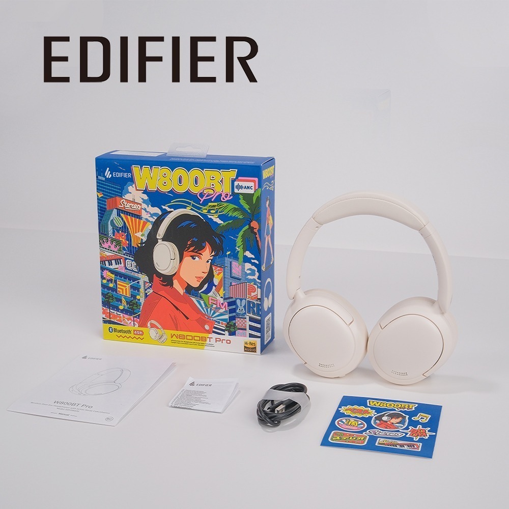 EDIFIER W800BT Pro 無線降噪耳罩耳機/塗鴉版-細節圖2