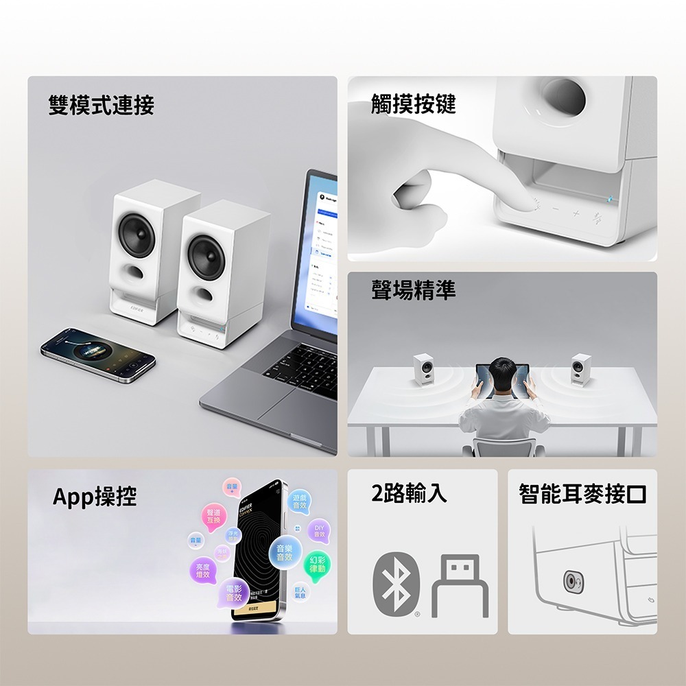 EDIFIER R20BT  2.0 電腦藍牙喇叭-細節圖2