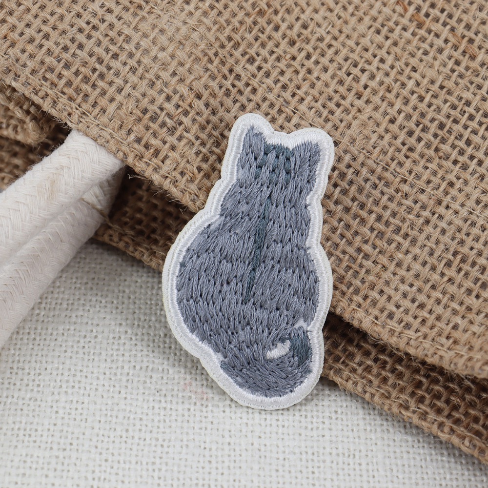 [COZY deer] 現貨 貓咪背影 貓貓 自黏 胸針補丁貼 刺繡 刺繡貼 布貼 繡布貼 手帳 裝飾貼 手機貼 DIY-規格圖4
