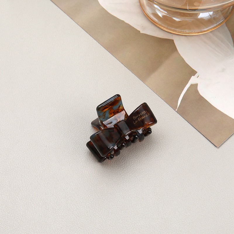 [COZY deer] 現貨 新款 韓版  醋酸 蝴蝶結 抓夾 髮飾 髮夾 迷你鯊魚夾 氣質 高級感 時尚 簡約-規格圖5