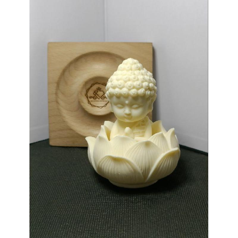 👑Rc慢漫石光💫象牙果 雕刻 觀音 蓮花座 寶寶佛 媽祖 翅膀 聚寶盆 擺件-細節圖4