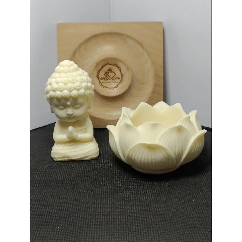 👑Rc慢漫石光💫象牙果 雕刻 觀音 蓮花座 寶寶佛 媽祖 翅膀 聚寶盆 擺件-細節圖5
