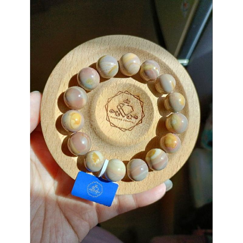 @Rc慢漫石光💫*HJ16W幻彩 焦糖 阿拉善 畢業款 紫幻彩虹 手串-細節圖4