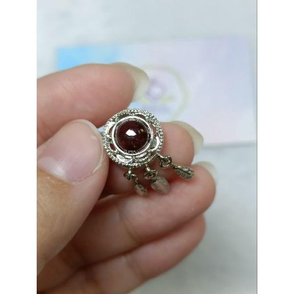 Rc慢漫石光💫石榴石水晶半銀通孔件，補夢網-細節圖3