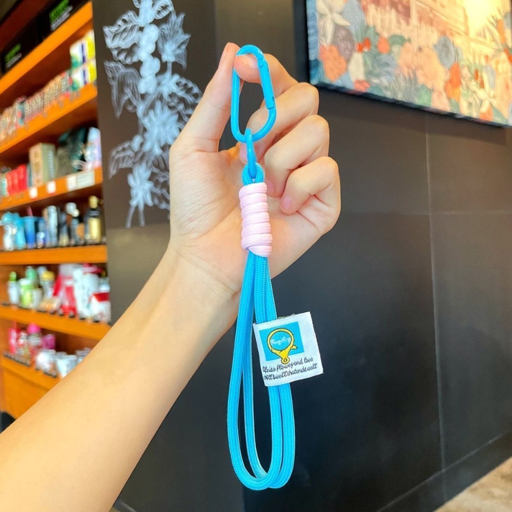 多色掛繩吊扣編織鑰匙圈-規格圖1