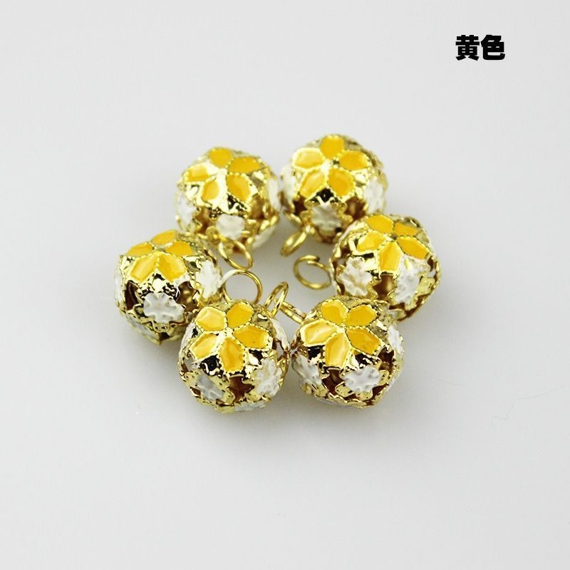 14mm 七彩鏤空小鈴鐺 DIY 手工配飾手鍊飾品材料寵物聖誕彩鈴鐺-規格圖2