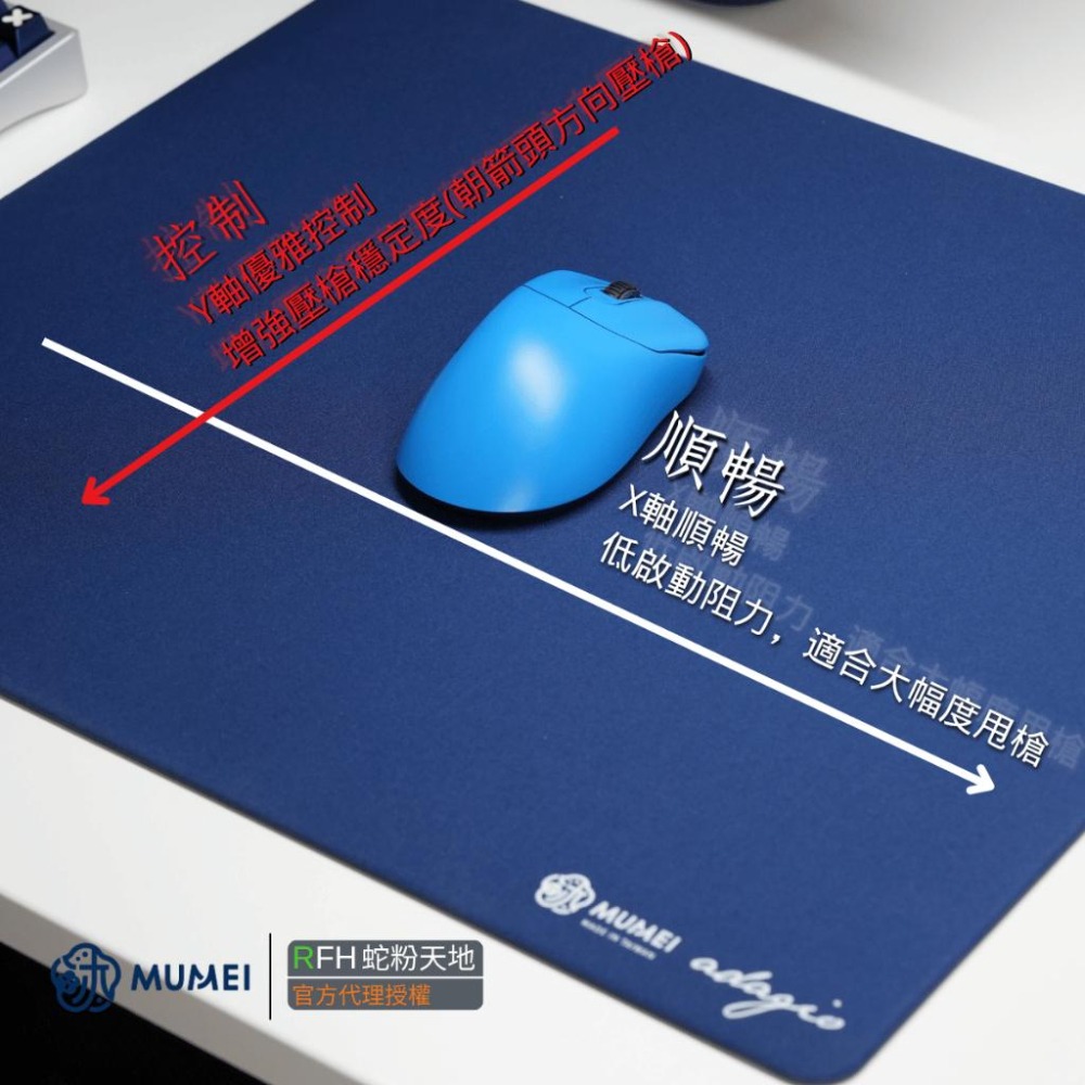 🐍RFH蛇粉天地🐍 Mumei Adagio 慢板滑鼠墊 jimmy滑鼠墊 中性控制滑鼠墊 電競滑鼠墊 細織橫紋鼠墊-細節圖4