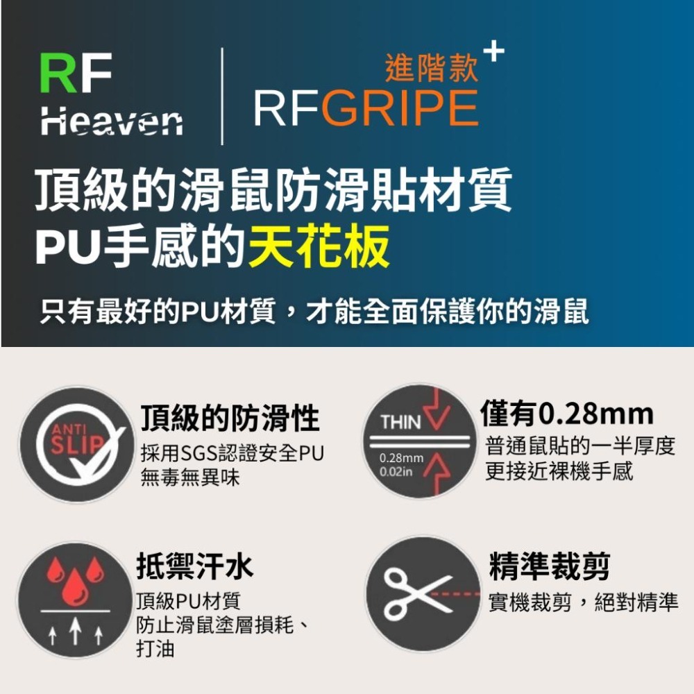 🐍蛇粉專屬天地🐍 Razer Deathadder V3 Hyperspeed 滑鼠防滑貼(進階款) 吸汗止滑 雷蛇鼠貼-細節圖2