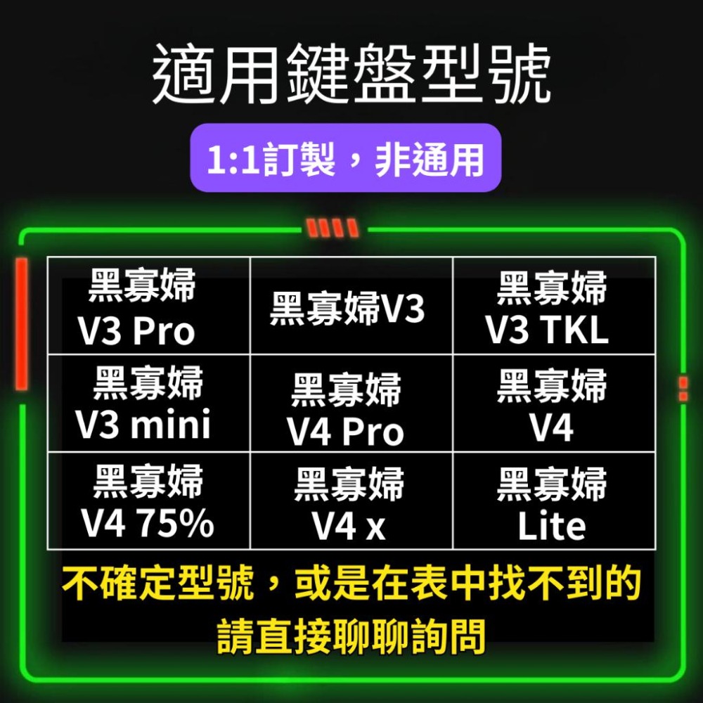 🐍RFH蛇粉天地🐍雷蛇訂製鍵盤罩 黑寡婦系列 壓克力防塵罩 防貓毛 防刮 防水防塵防踩踏 獵魂光珠 電競鍵盤 鍵盤防塵套-細節圖2